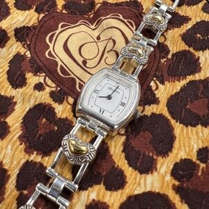 Brighton Two Tone Heart Link Watch